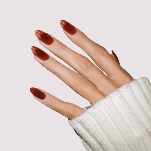 In amber press on nails - Lilac St.