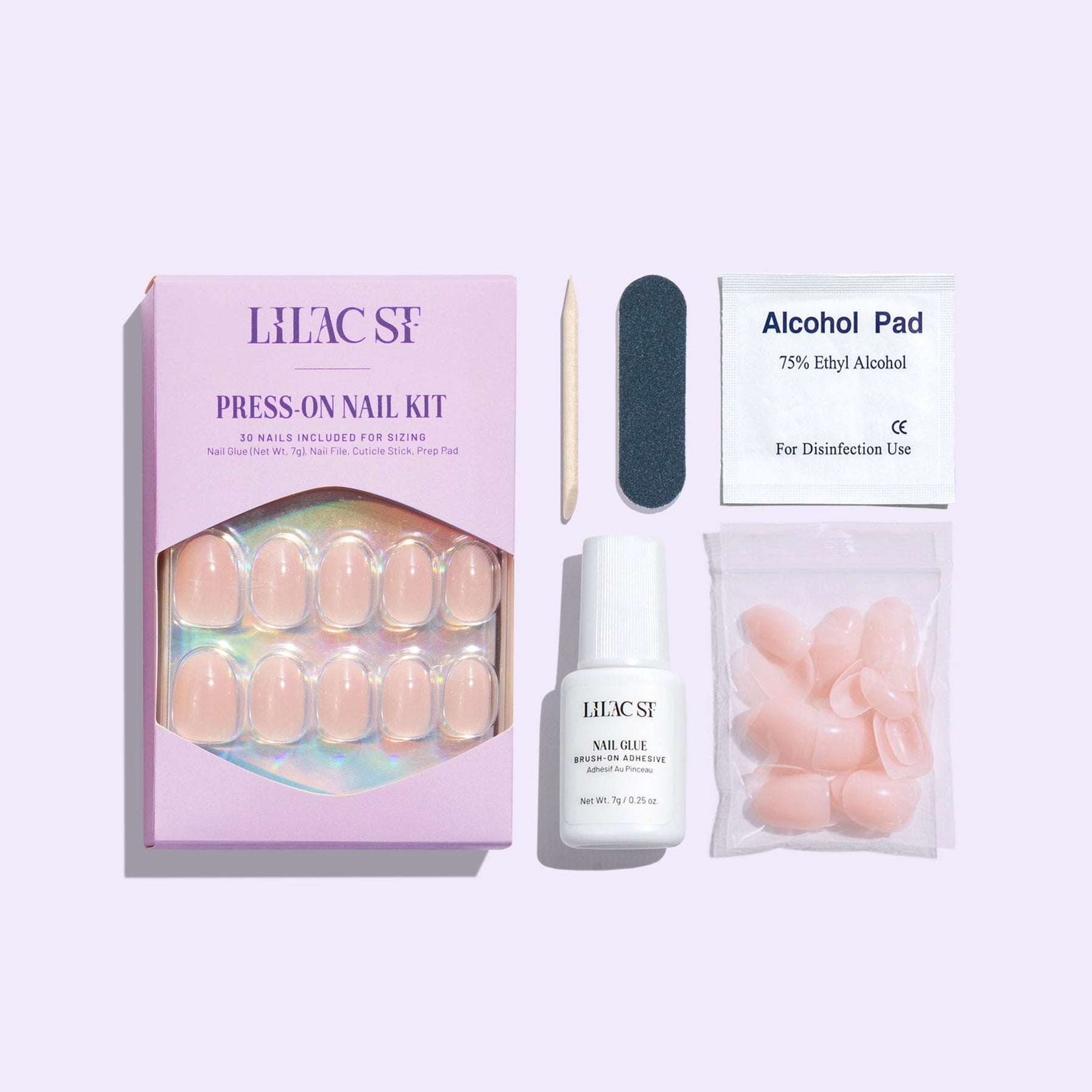 Sheer Chemise press on nails kit