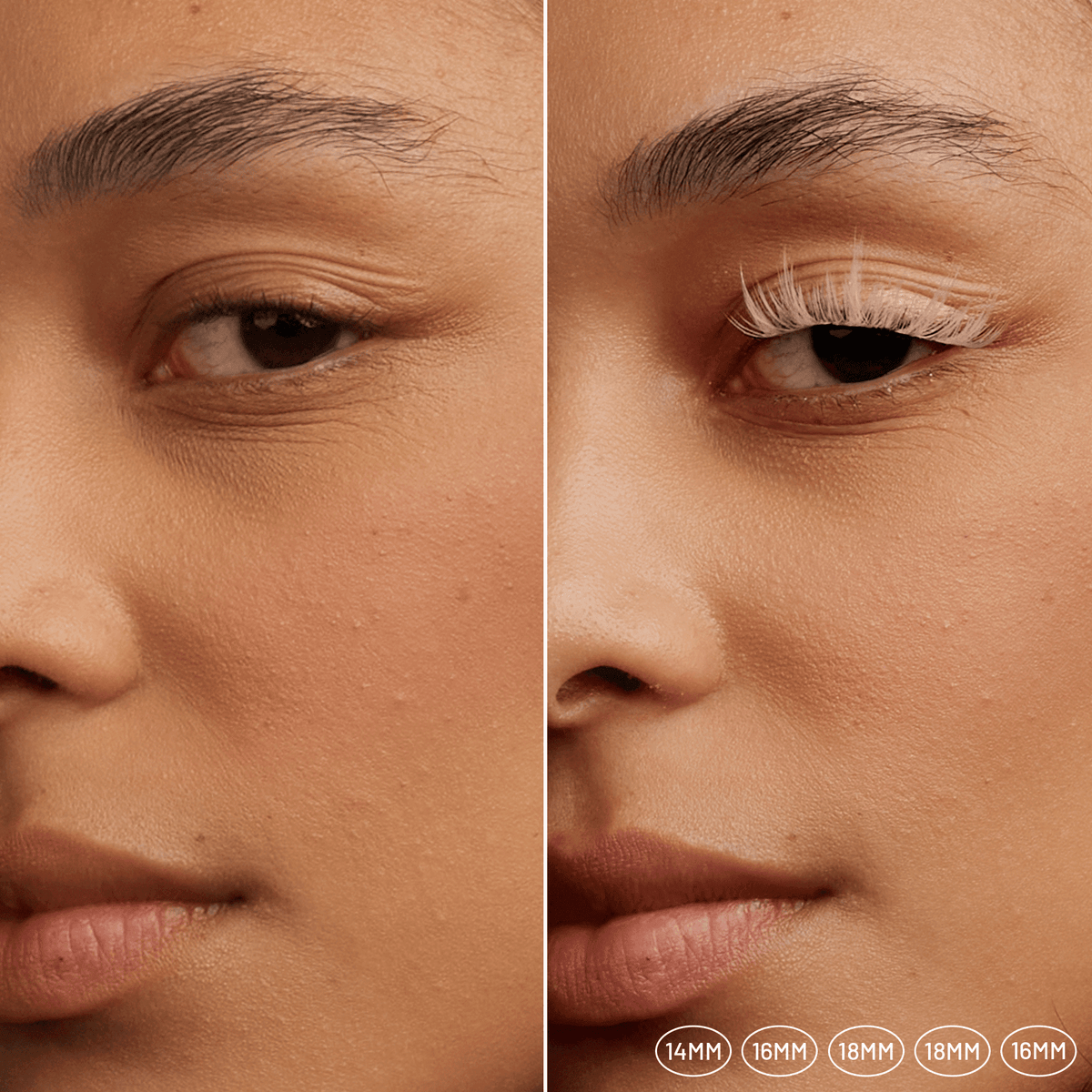 Lilac St. Nova-Frost DIY lash extensions before after