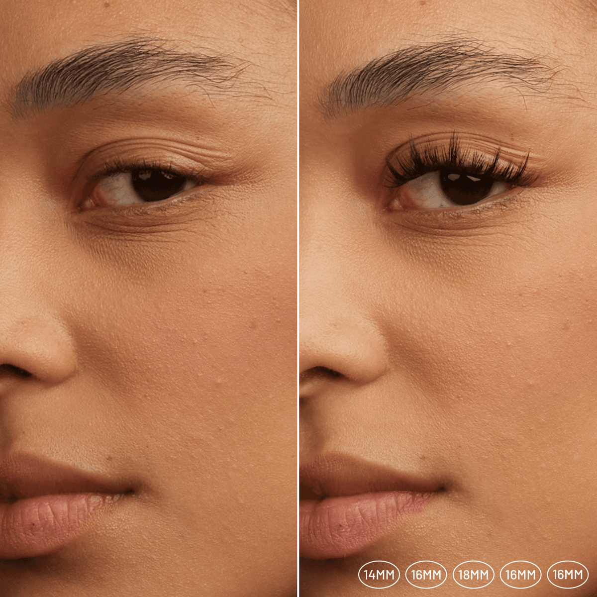 Lilac St. Nova DIY lash extensions before after