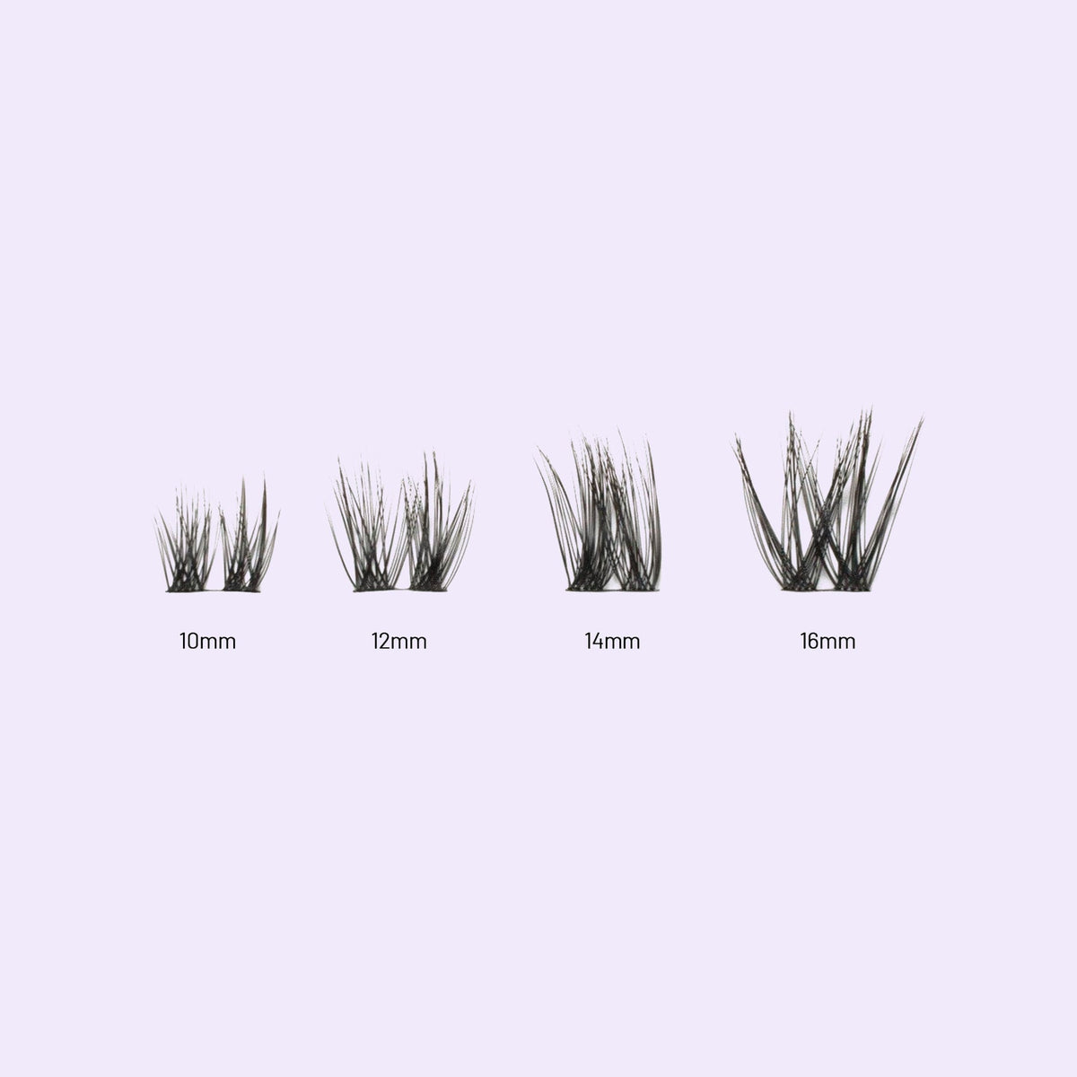 Lilac St. Feather Lash Extensions different lenghts