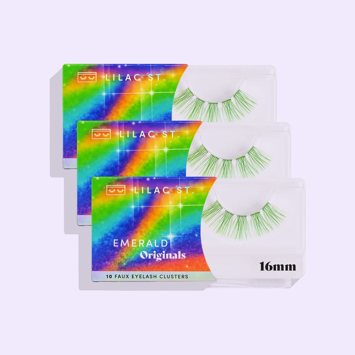 Lilac St. Originals Emerald DIY lash extensions - 3 pack 16mm