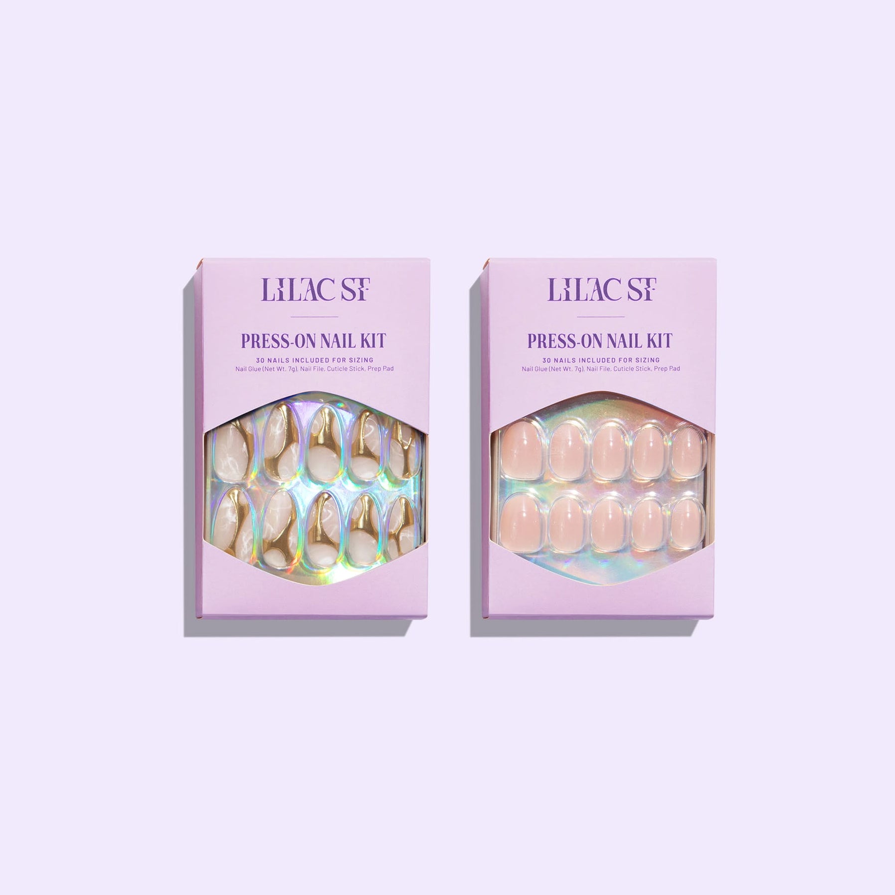 Lilac St. press on nail kit - 2 packs