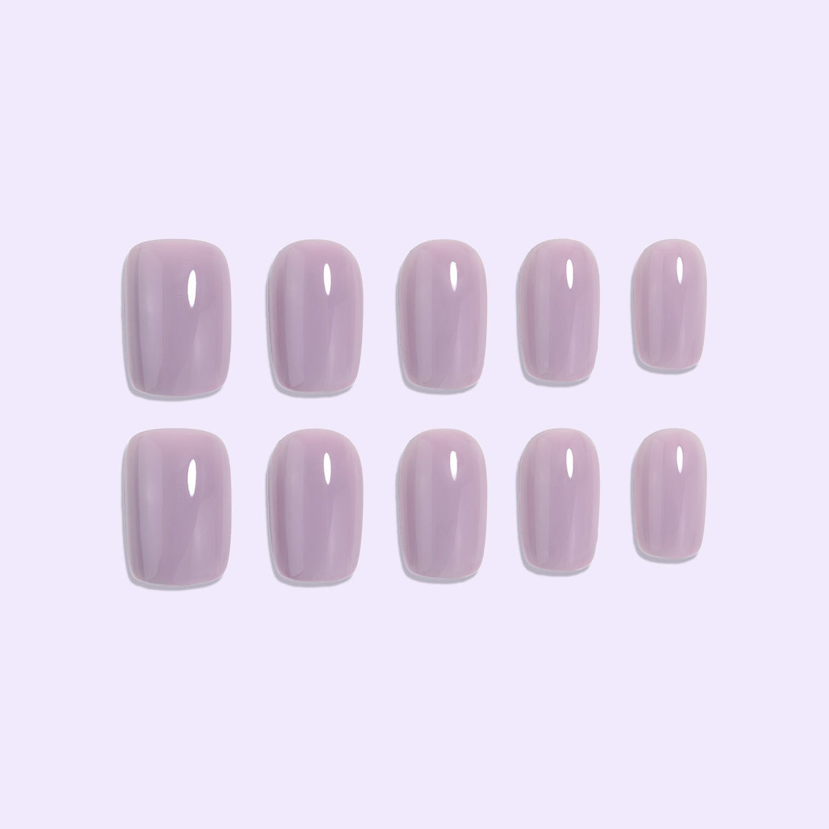 Grey Wisteria Press on nails 10p - Lilac St.