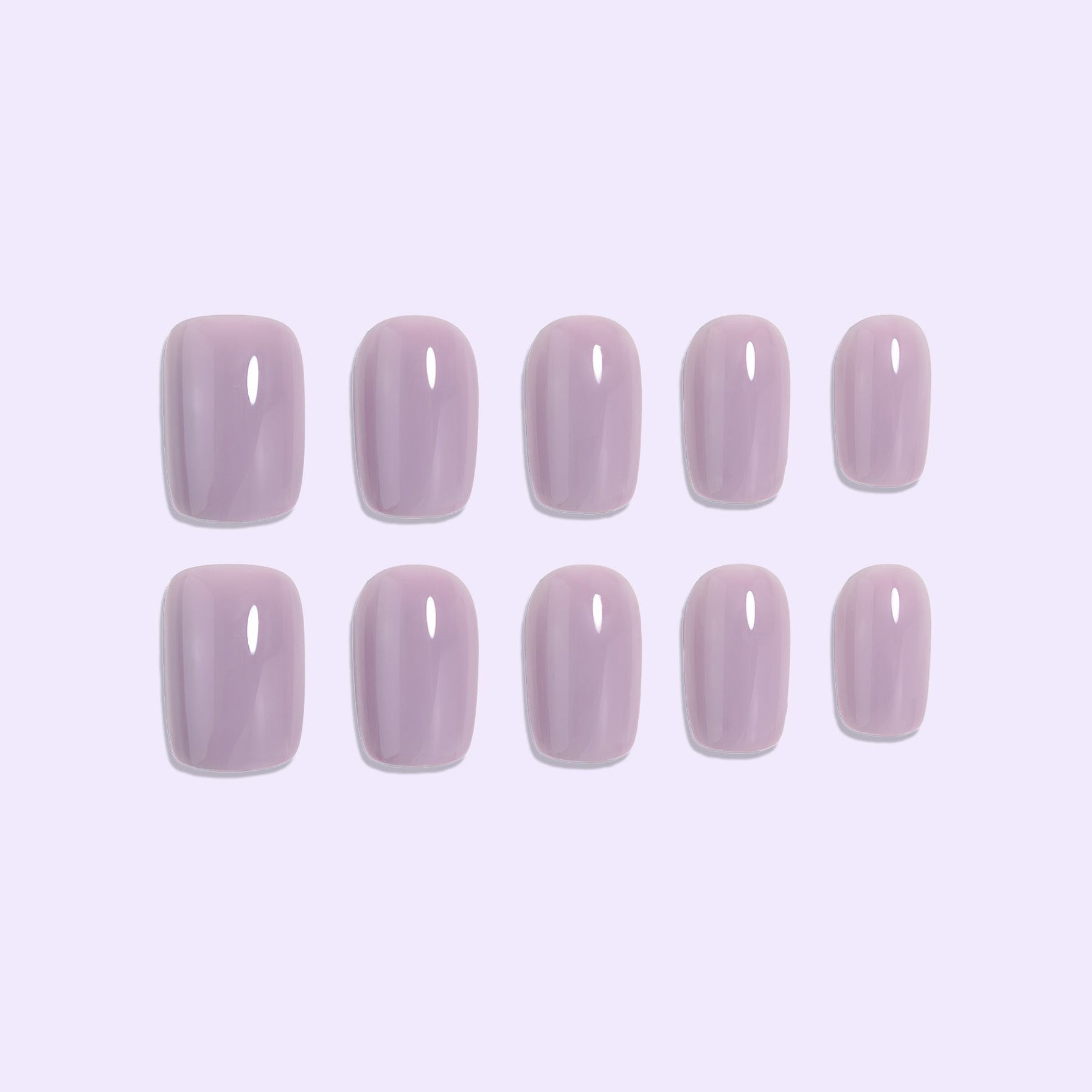 Grey Wisteria Press on nails 10p - Lilac St.