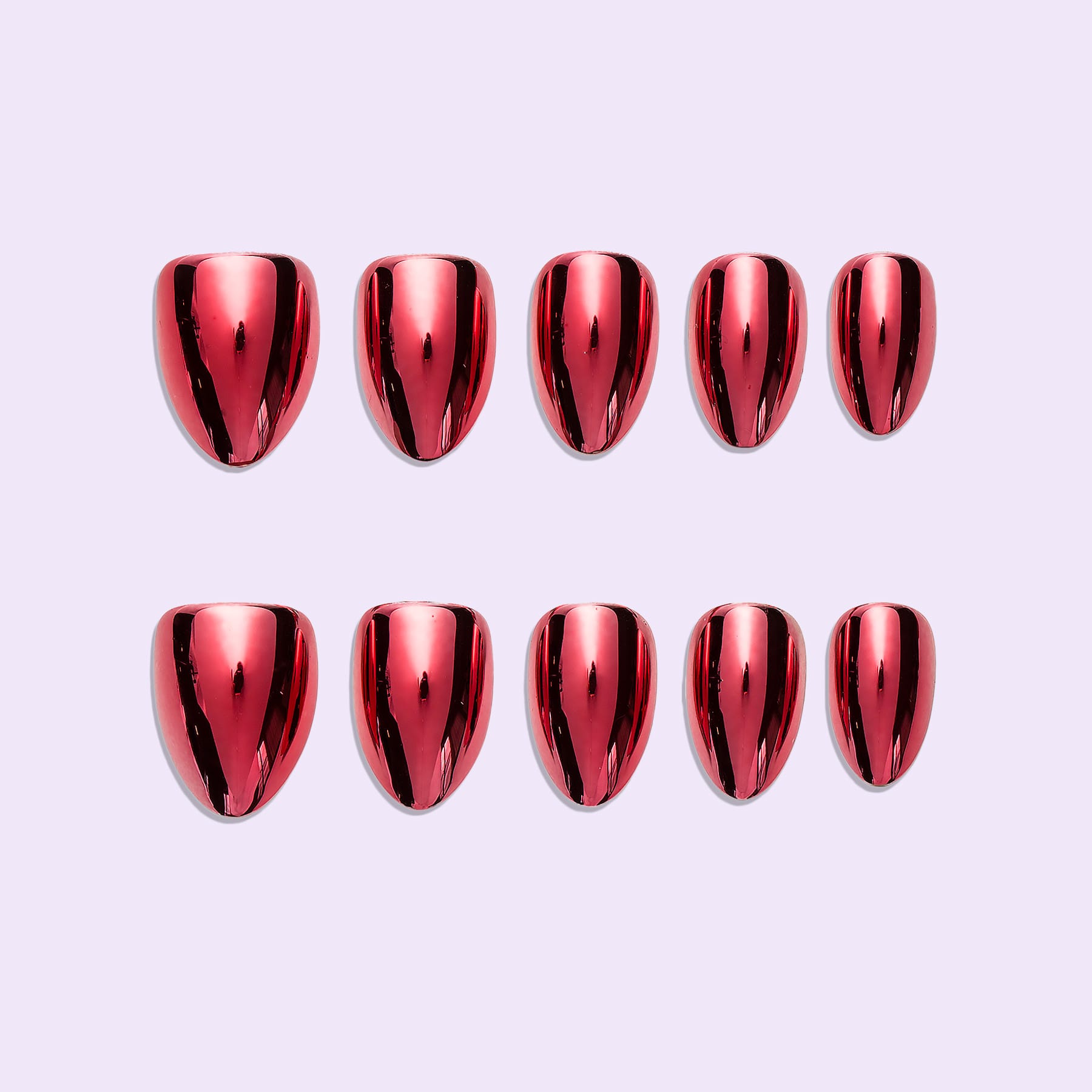 ＿nail〻〻 Cherry Plated Nails – Bold & Glossy Finish