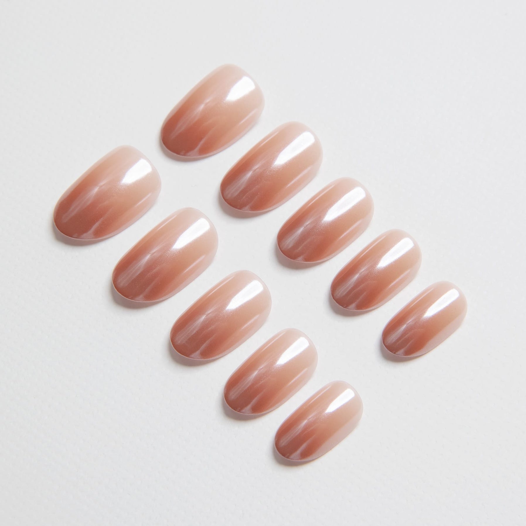 Blush Touched Press on nails - angled