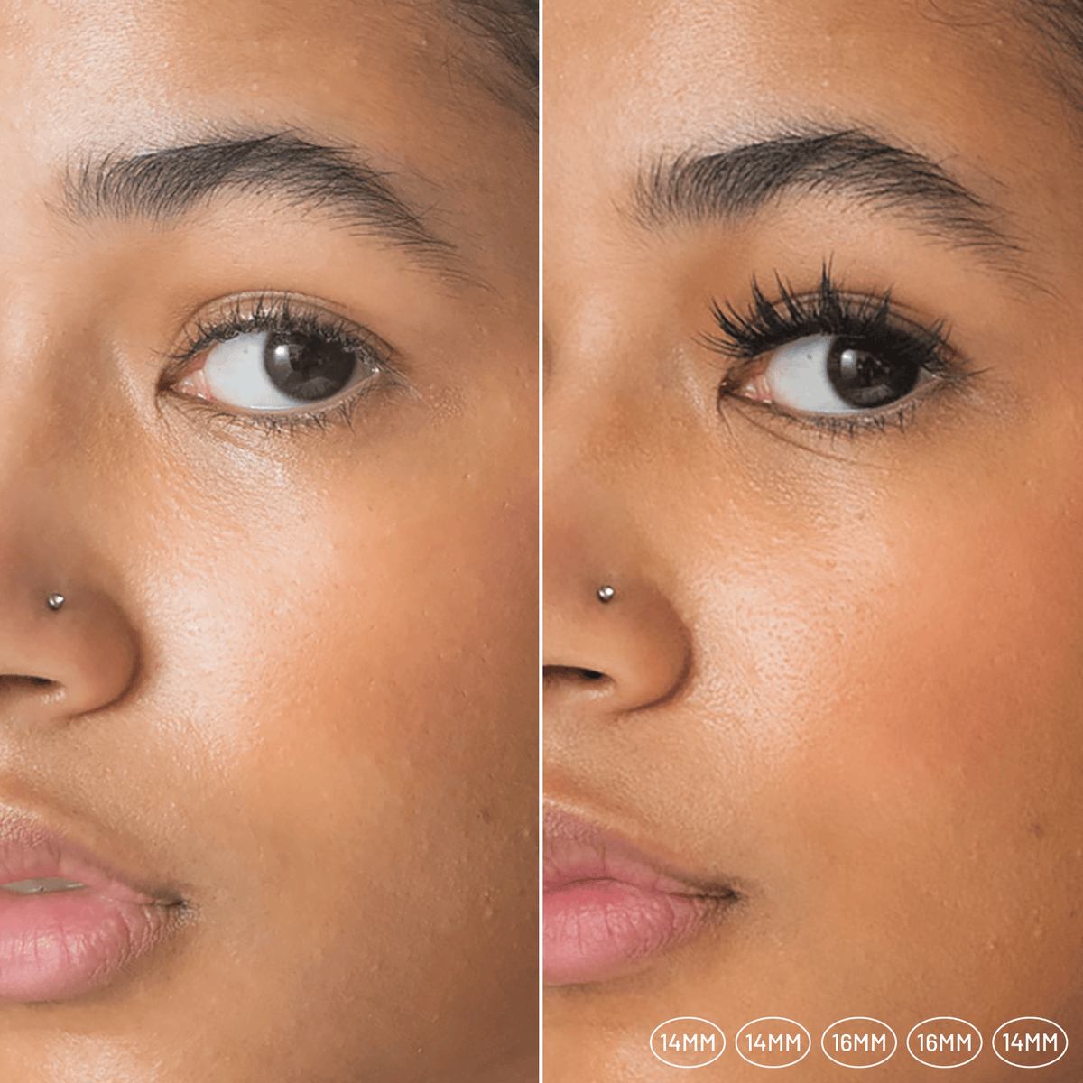 Lilac St. Met Gala Eyelash Extensions - before after