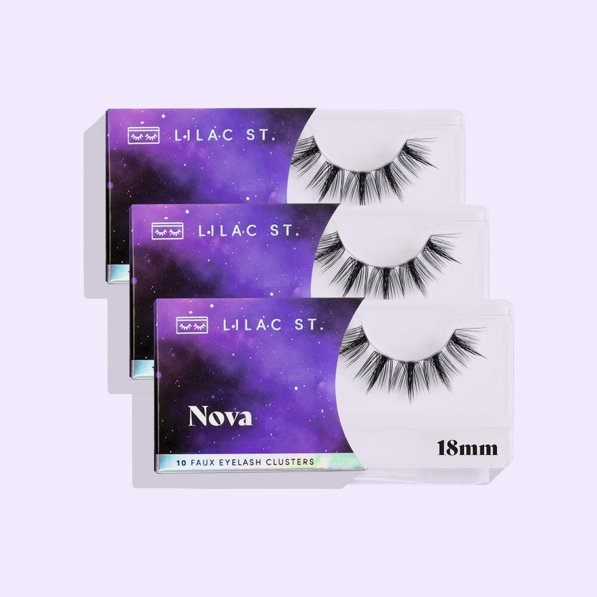 Lilac St. Nova DIY lash extensions - 3 pack 18mm
